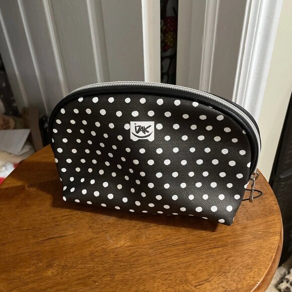 iZak Zenou Polka Dot Dome Cosmetic Bag - NWT - Picture 2 of 5